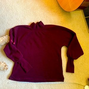 Mock Neck Sweatshirt with Cuffs